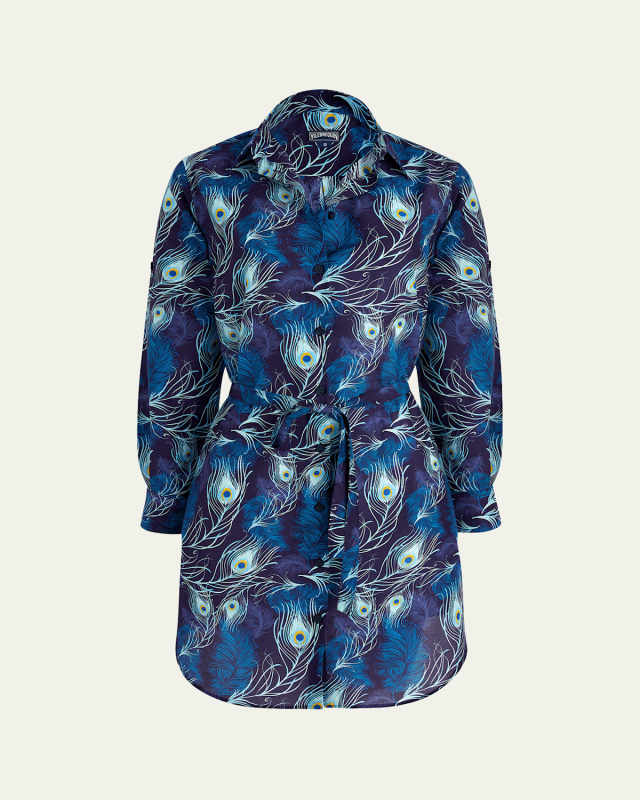 Eyes of the Wind Cotton-Silk Shirtdress